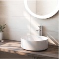 Roca Inspira round umywalka nablatowa cienkościenna 370 x 370 x 140 mm supraglaze biała