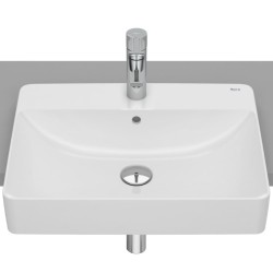 Roca Inspira square umywalka półblatowa 550 x 420 x 170 mm biała