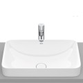 Roca Inspira square umywalka blatowa 550 x 370 x 75 mm supraglaze biała