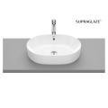 Roca Gap Round umywalka nablatowa 55x40cm Superglass
