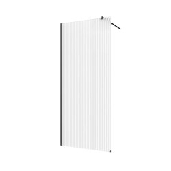 Invena Walk in kabina ryfl czarny 110x200cm