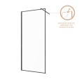 Invena kabina walk-in II 900x2000 mm profil czarny