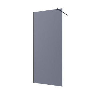 Invena Walk in kabina grafit profil czarny 110x200cm