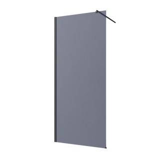 Invena kabina Walk-in II 800X2000 mm profil czarny szkło grafit