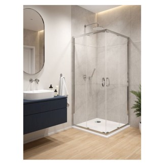 Sanplast KN/Fris-M kabina narożna kwadratowa chrom + brodzik 90x90cm