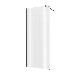 Invena kabina Walk-in II 900x2000 mm profil czarny szkło ryflowane