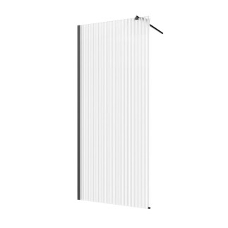 Invena kabina Walk-in II 900x2000 mm profil czarny szkło ryflowane