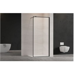 Invena Walk in kabina szkło w ramie czarnej 120x200cm