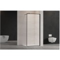 Invena Walk in kabina szkło w ramie czarnej 100x200cm