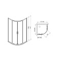 Sanplast KP4//Fris kabina narożna półokrągła chrom + brodzik 90cm