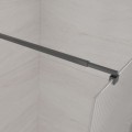Invena kabina Walk-in II 900x2000 mm profil czarny szkło ryflowane