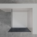 Invena kabina Walk-in II 800X2000 mm profil czarny szkło grafit