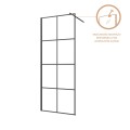 Invena kabina Walk-in II 800x2000 mm profil czarny