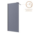 Invena kabina Walk-in II 800X2000 mm profil czarny szkło grafit