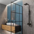 Invena kabina Walk-in II 800x2000 mm profil czarny