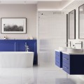 Invena kabina Walk-in II 900x2000 mm profil czarny szkło ryflowane
