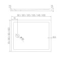New Trendy Cantare brodzik 120x80x4,5