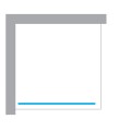 New Trendy Nesta kabina walk-in 900x2000 mm gold brushed