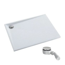 Schedpol Etrusco White stone brodzik prostokątny 80x90cm