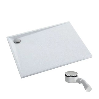 Schedpol Etrusco White stone brodzik prostokątny 80x90cm