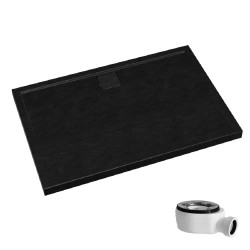Schedpol Omega Black stone brodzik prostokątny 80x110cm
