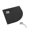 Schedpol Kalait black stone brodzik półokragły 90x90cm