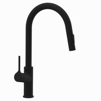 Invena Farsala bateria zlewozmywakowa z wyciaganą wylewką 2 funkcyjna czarna