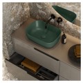 Elita Reni umywalka nablatowa 46x33cm forest green mat