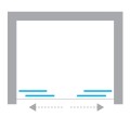 New Trendy Smart drzwi wnękowe 1400x2000 mm chrom