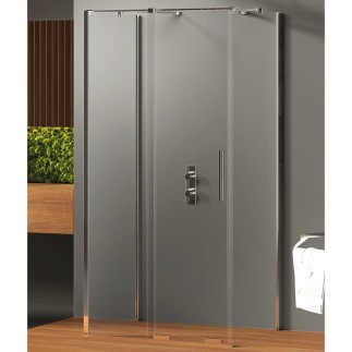 New Trendy Smart kabina prostokątna przyścienna 1000x800x2000 mm chrom