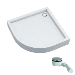 Schedpol Favory Plus white stone brodzik pólokrągły 80x80cm