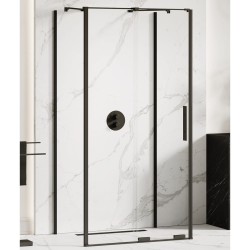 New Trendy kabina prostokątna przyścienna 1200x900x2000 mm czarny