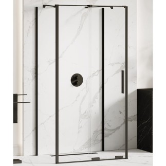 New Trendy kabina prostokątna przyścienna 1200x900x2000 mm czarny