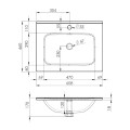 Elita Skappa umywalka meblowa 61x46cm fume mat