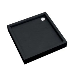 Schedpol Medium black stone brodzik kwadratowy 90x90cm