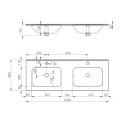 Elita Skappa Duo umywalka meblowa 120x46cm forest green mat