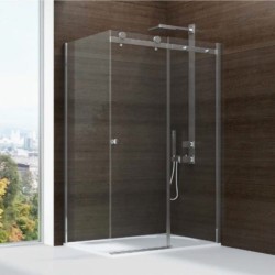 New Trendy Diora kabina prostokątna przesuwna chrom 100*80*200 cm