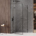 New Trendy Avexa black kabina prostokątna lewa 120x90x200 cm