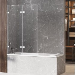 New Trendy Avexa chrom parawan nawannowy lewy 100x150 cm