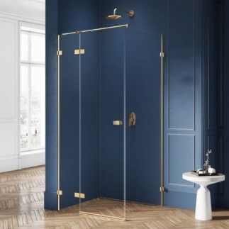 New Trendy Avexa Gold kabina prysznicowa prostokatna lewa 110x90x200cm