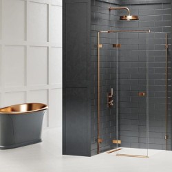 New Trendy Avexa copper brushed kabina prysznicowa lewa 100x110x200cm