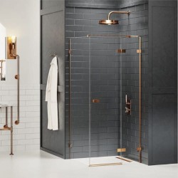 New Trendy Avexa copper brushed kabina prysznicowa prawa 100x80x200cm