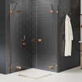 New Trendy Avexa kabina kwadratowa 2 drzwiowa copper brushed 90x90x200 cm