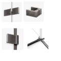 New Trendy Avexa kabina pięciokątna prawa gunmetal brushed 90x90x200