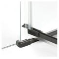 New Trendy Avexa kabina prostokątna prawa gunmetal brushed 90x120x200 cm