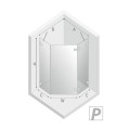 New Trendy Avexa kabina pięciokątna prawa gunmetal brushed 90x90x200-rys.tech.