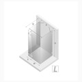 New Trendy Eventa kabina kwadratowa lewa chrom 80x80x200 cm-rys.tech.