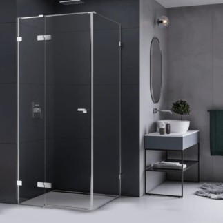 New Trendy Eventa kabina prostokatna lewa chrom 90x80x200 cm