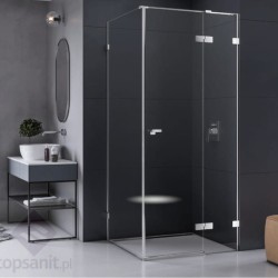 New Trendy Eventa kabina  prostokatna prawa chrom 120x90x200 cm