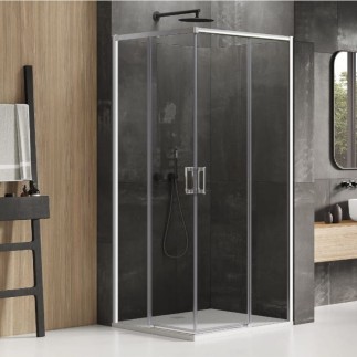 New Trendy Prime kabina prostokątna przesuwna chrom 100x90x200